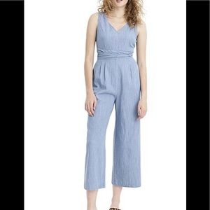 JCREW Denim wide leg jumpsuit